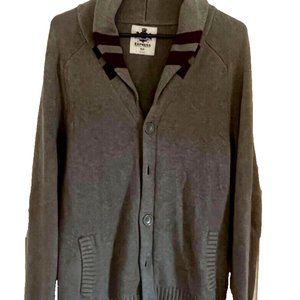 Express Gray Knit Sweater Women’s Small Cotton Long Sleeve